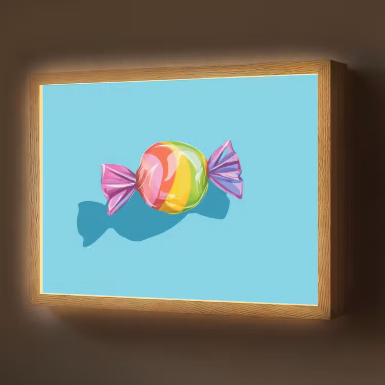 Lightbox - Wandlamp - Blauw - Snoep - Regenboog — 1