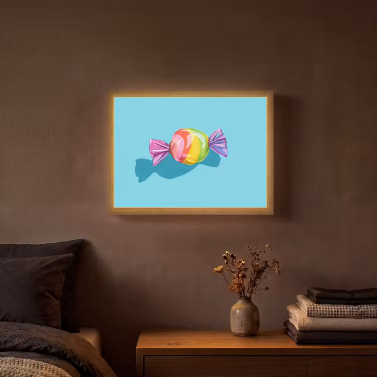 Lightbox - Wandlamp - Blauw - Snoep - Regenboog — 3