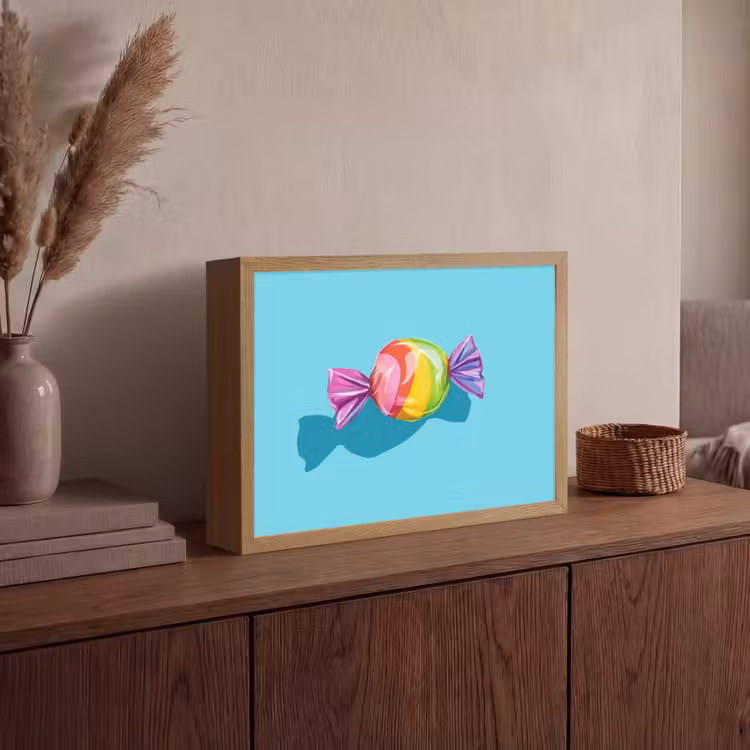 Lightbox - Wandlamp - Blauw - Snoep - Regenboog — 4