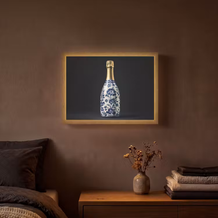 Lightbox - Wandlamp - Champagne - Bloemen - Goud - Chique — 3