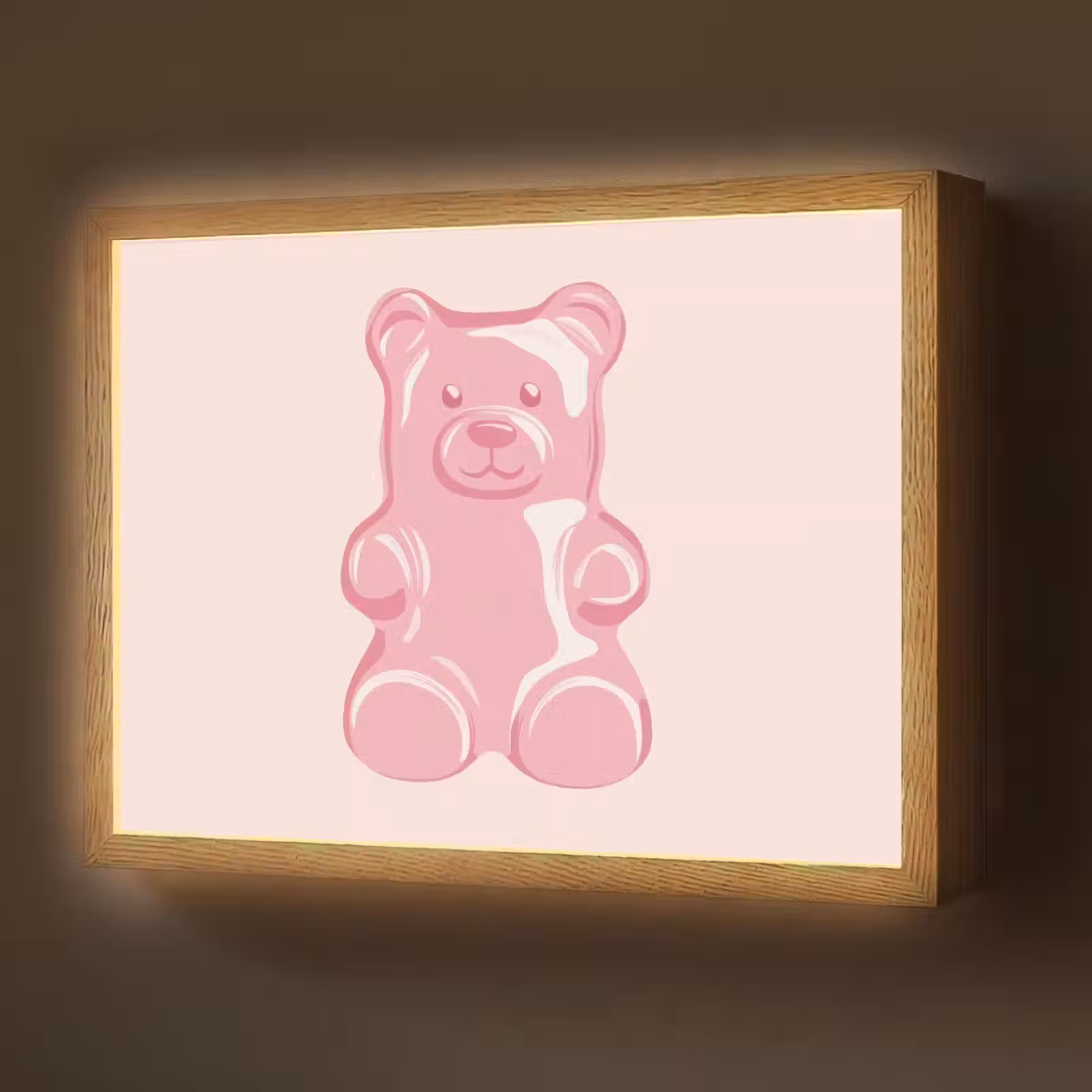 Lightbox - Wandlamp - Beer - Roze - Snoep — 1