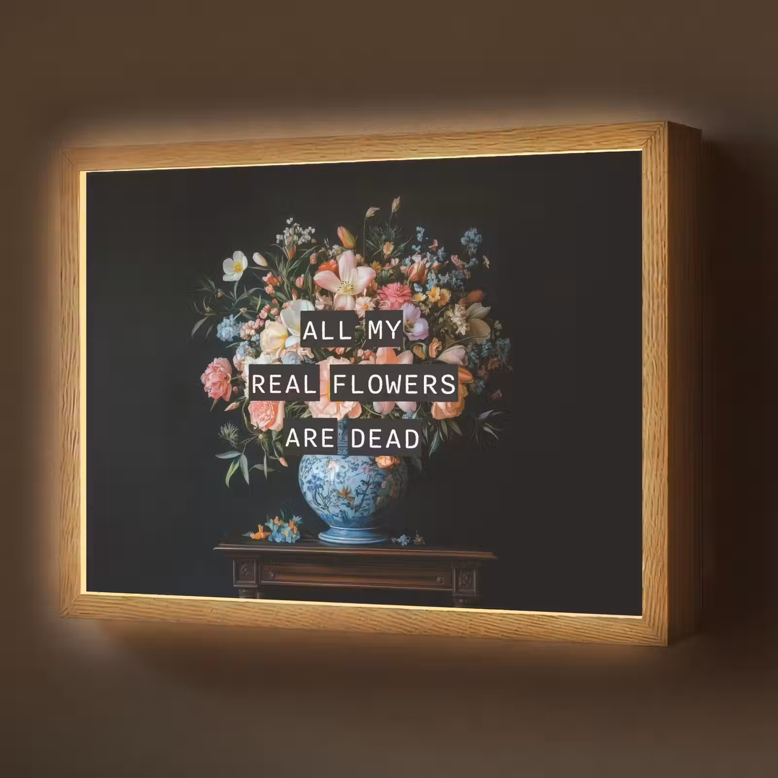 Lightbox - Wandlamp - Bloemen - Art - Pastel - Quotes — 1