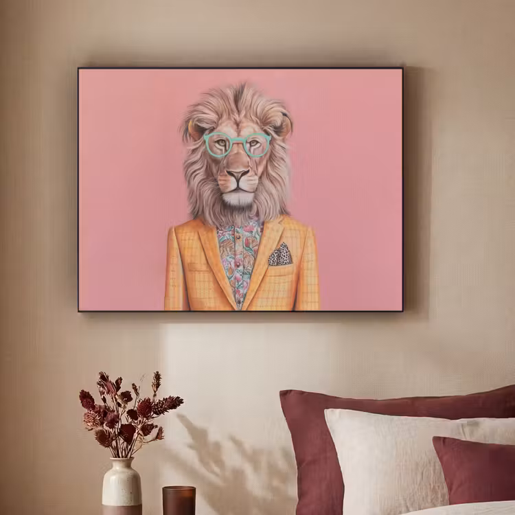 Art Frame - Leeuw - Pak - Geruit - Bril — 2