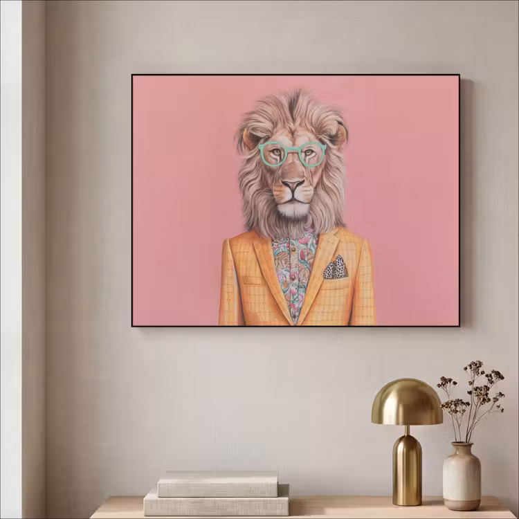 Art Frame - Leeuw - Pak - Geruit - Bril — 3
