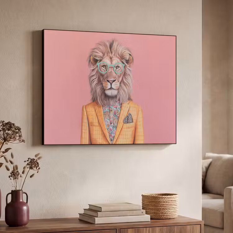 Art Frame - Leeuw - Pak - Geruit - Bril — 4