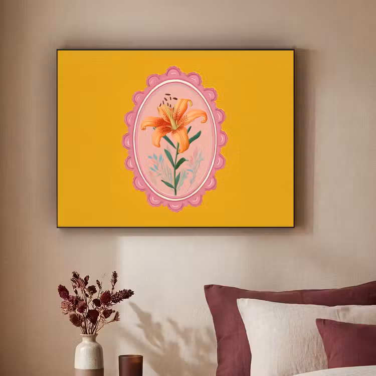 Art Frame - Lelie - Oranje - Lijst - Ovaal — 2