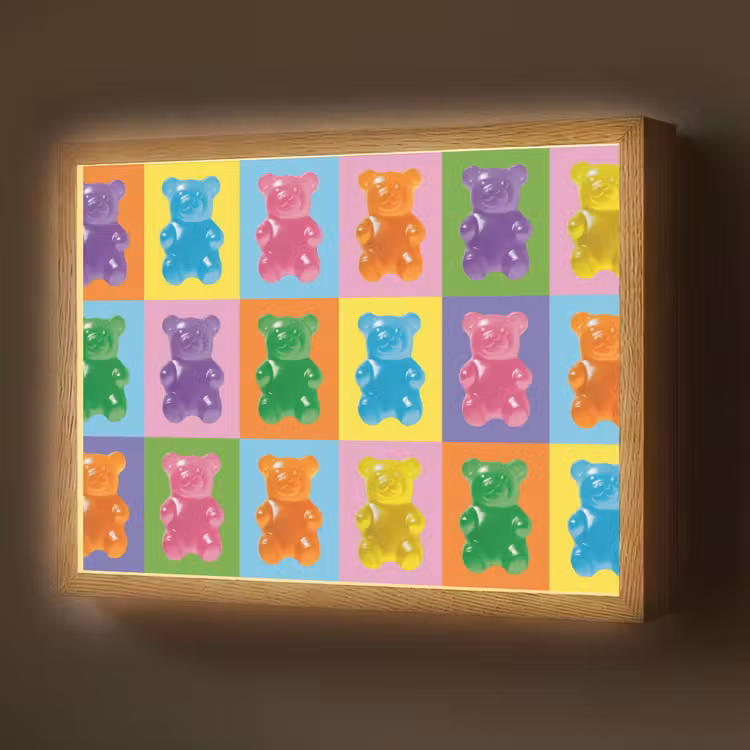 Lightbox - Wandlamp - Art- Snoep - Kleurrijk — 1