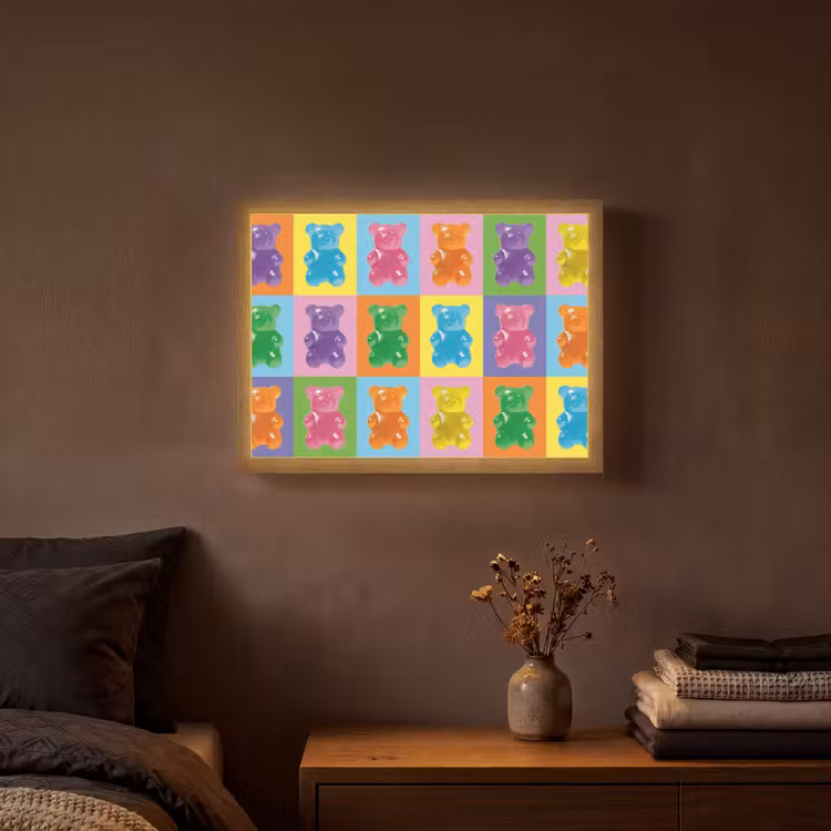 Lightbox - Wandlamp - Art- Snoep - Kleurrijk — 3