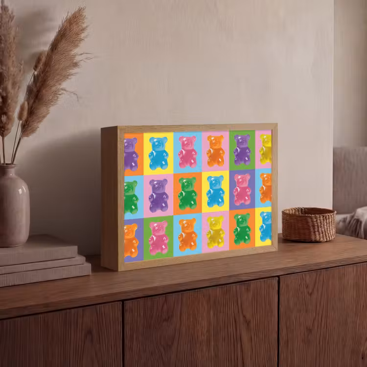 Lightbox - Wandlamp - Art- Snoep - Kleurrijk — 4
