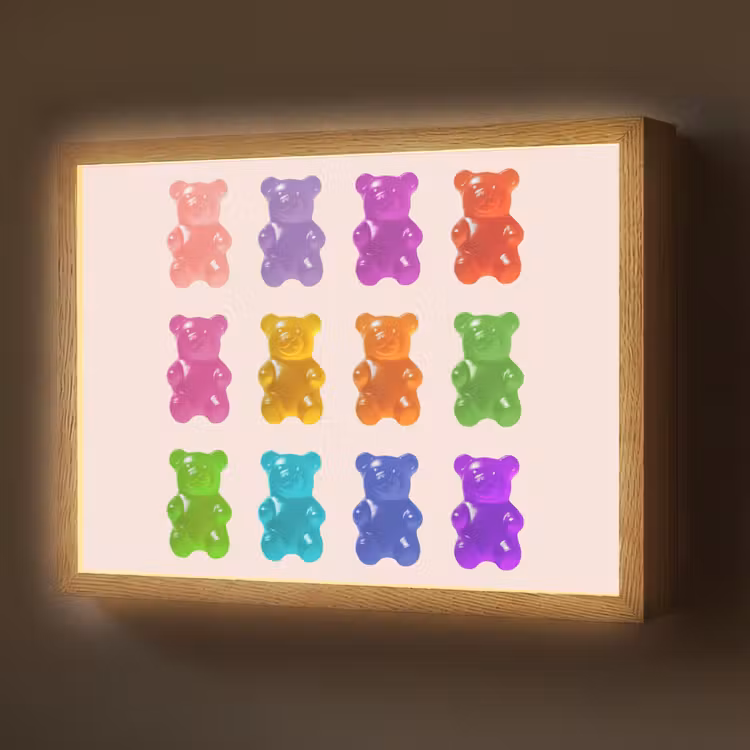 Lightbox - Wandlamp - Beer - Kleurrijk - Snoep — 1