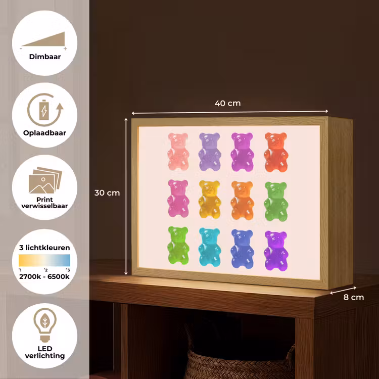 Lightbox - Wandlamp - Beer - Kleurrijk - Snoep — 10