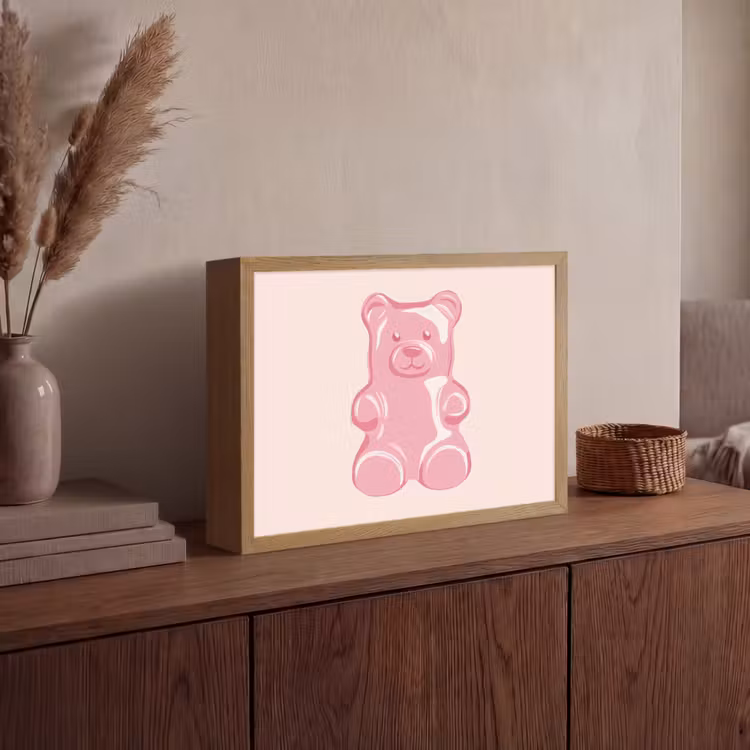 Lightbox - Wandlamp - Beer - Roze - Snoep — 4