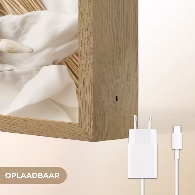Lightbox - Wandlamp - Bloem - Hout - Tarwe — 7