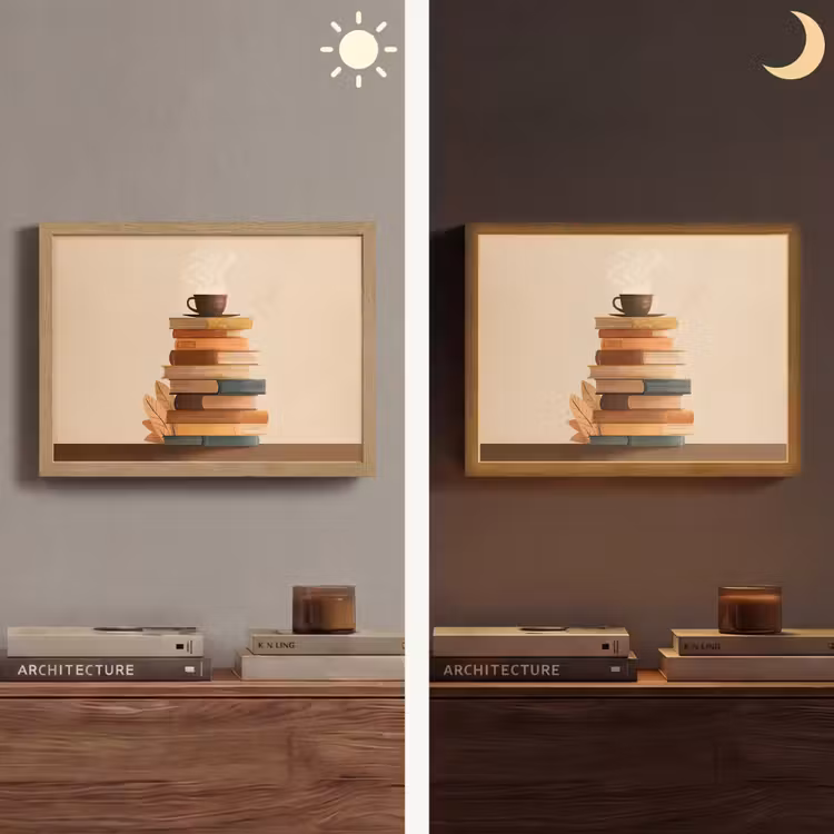 Lightbox - Wandlamp - Boeken - Toren - Koffie - Beige — 6