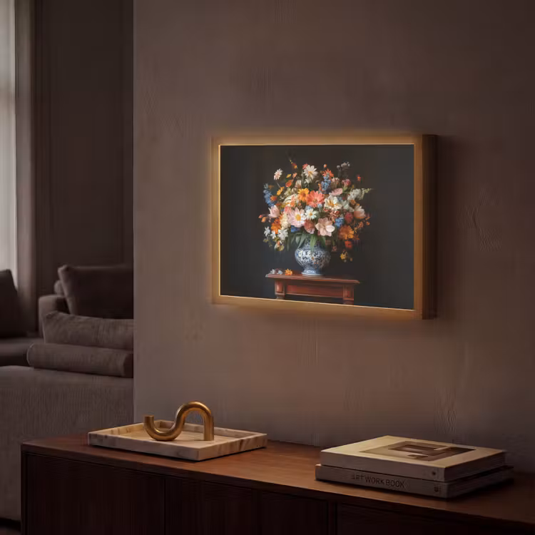 Lightbox - Wandlamp - Boeket - Roze - Bloemen - Vaas — 2