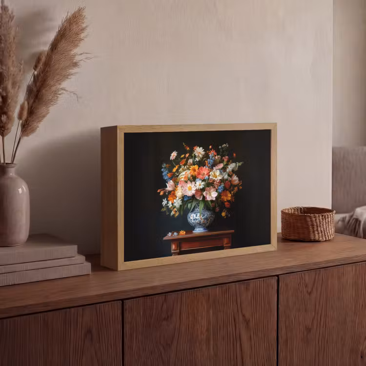 Lightbox - Wandlamp - Boeket - Roze - Bloemen - Vaas — 4