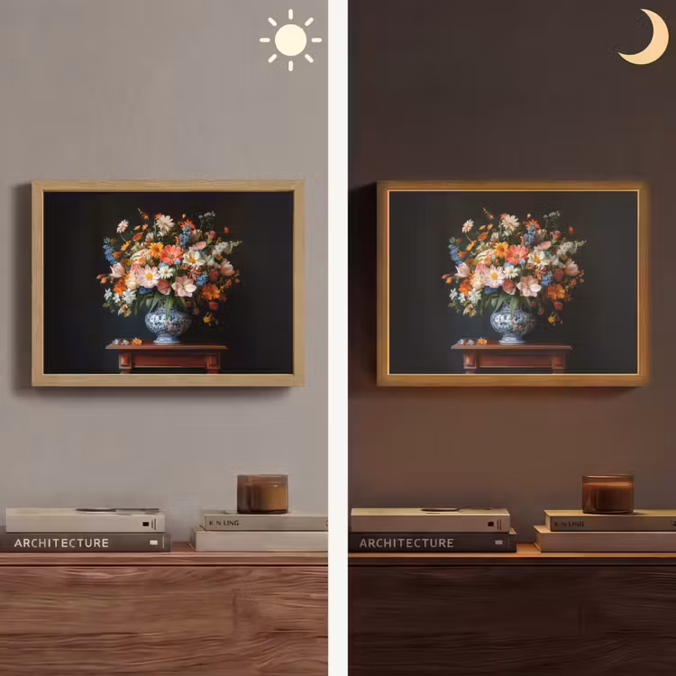 Lightbox - Wandlamp - Boeket - Roze - Bloemen - Vaas — 6