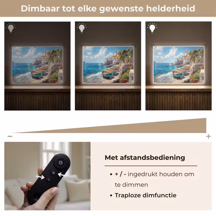 Lightbox - Wandlamp - Boten - Rotsen - Zee - Zon — 9