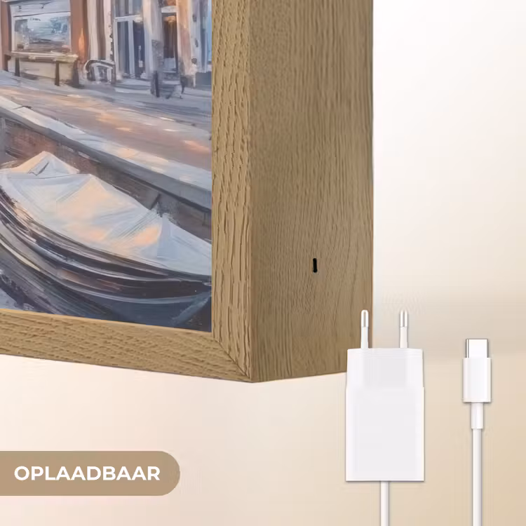 Lightbox - Wandlamp - Brug - Stad - Huizen - Boot — 7