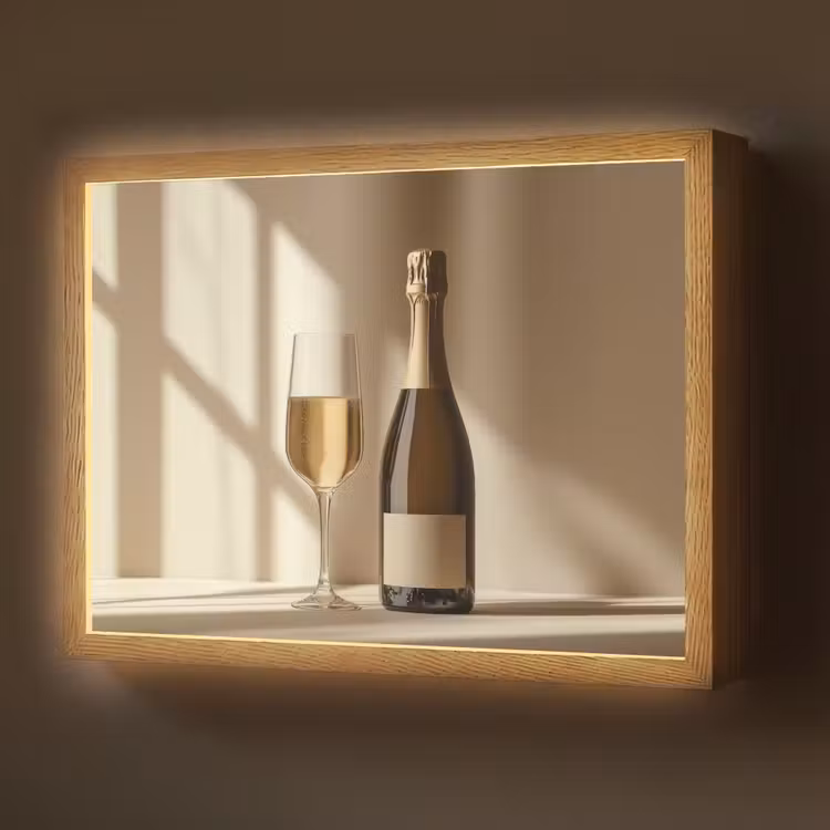 Lightbox - Wandlamp - Champagne - Beige - Schaduw - Bubbels — 1