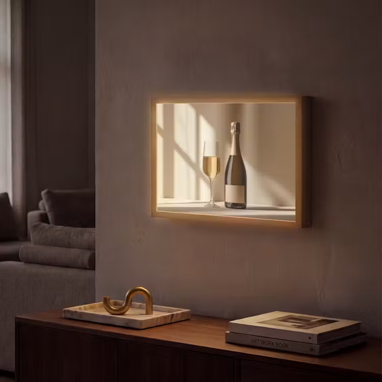 Lightbox - Wandlamp - Champagne - Beige - Schaduw - Bubbels — 2