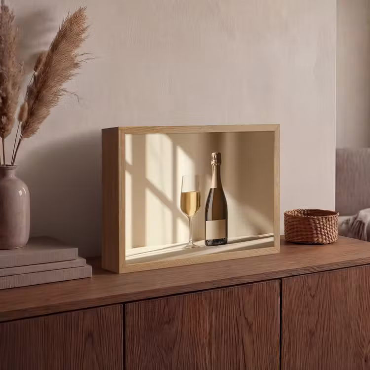 Lightbox - Wandlamp - Champagne - Beige - Schaduw - Bubbels — 4