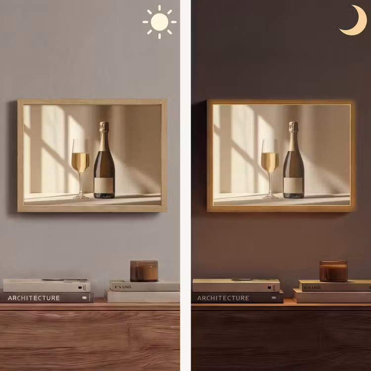 Lightbox - Wandlamp - Champagne - Beige - Schaduw - Bubbels — 6