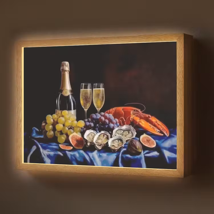 Lightbox - Wandlamp - Champagne - Luxe - Oesters — 1