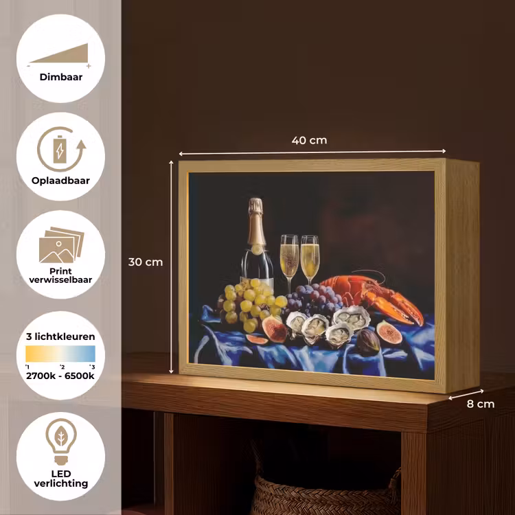Lightbox - Wandlamp - Champagne - Luxe - Oesters — 10