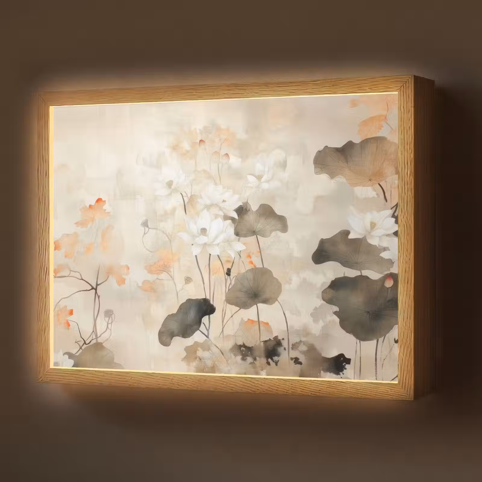 Lightbox - Wandlamp - Bloemen - Japandi - Wabi sabi — 1