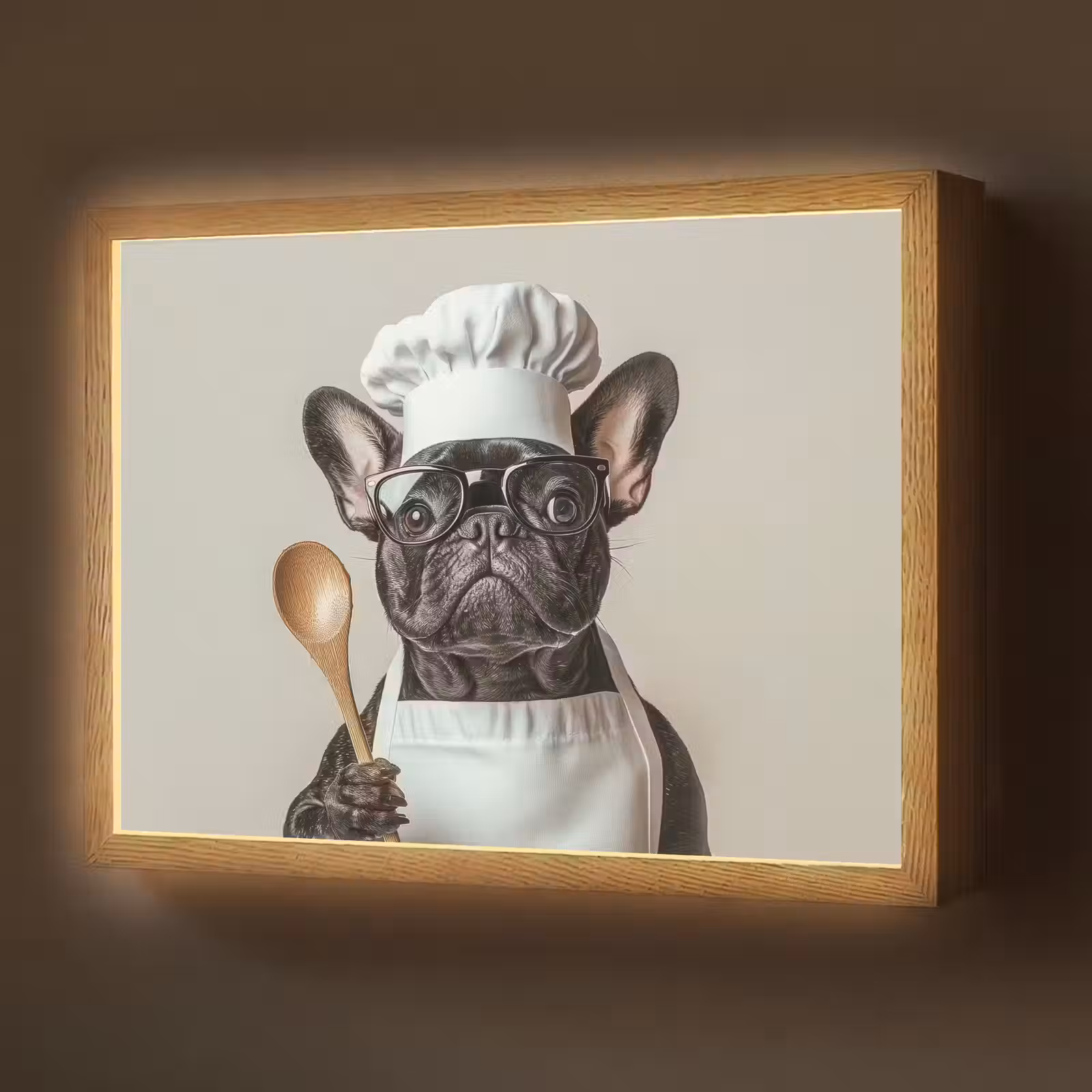 Lightbox - Wandlamp - Bril - Hond - Kok — 1