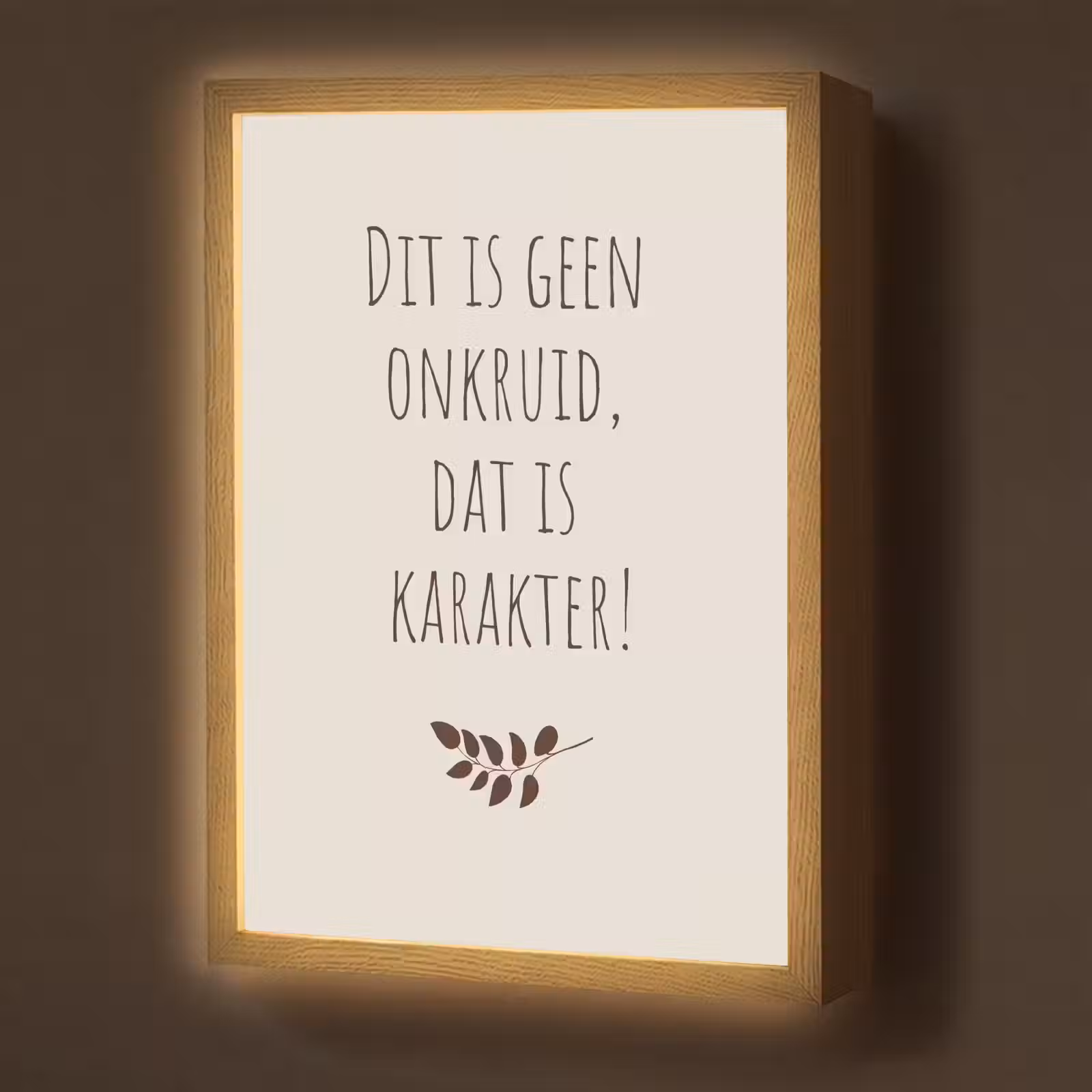 Lightbox - Wandlamp - Bruin - Minimalistisch - Quote - Zomer — 1
