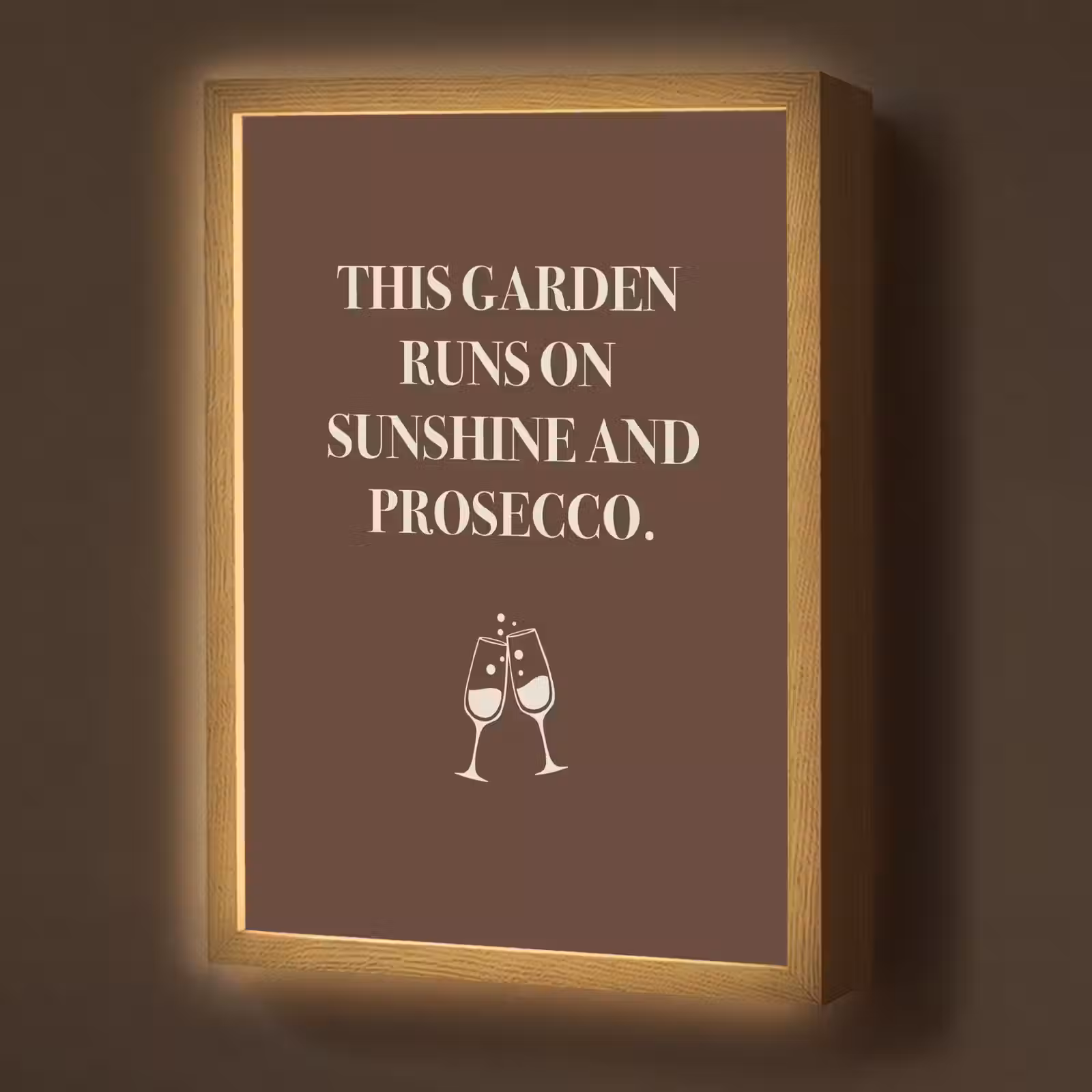 Lightbox - Wandlamp - Bruin - Zomer - Quote - Drinken — 1