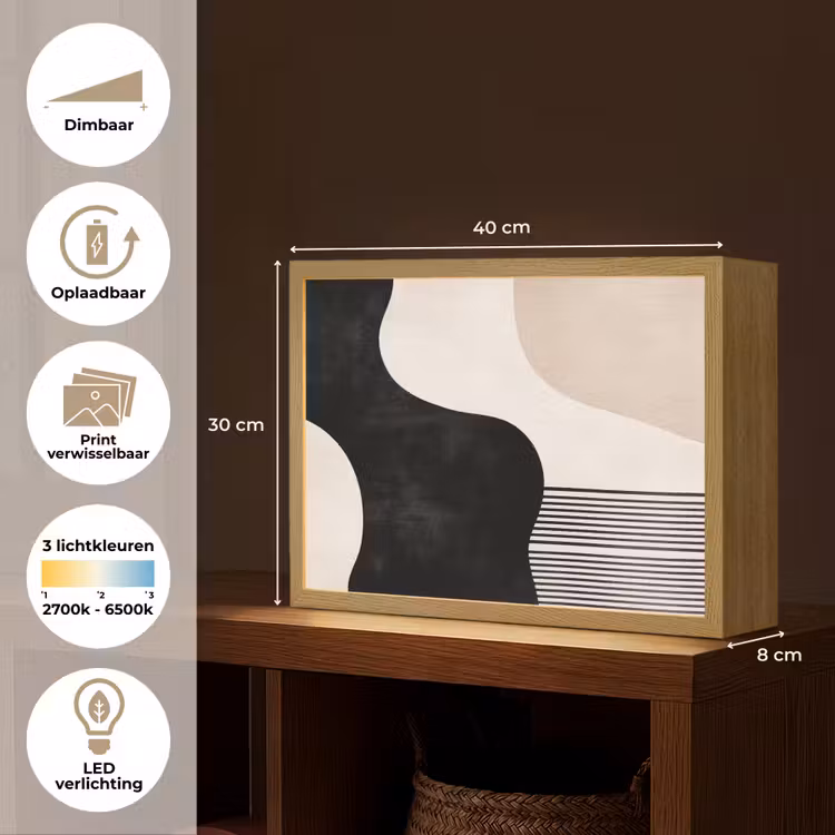 Lightbox - Wandlamp - Abstract - Japandi - Beige - Modern — 10