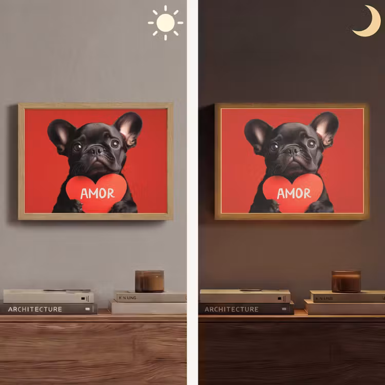 Lightbox - Wandlamp - Amor - Hond - Hartje - Rood — 6