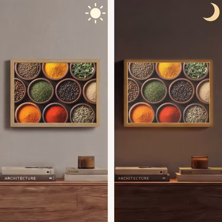 Lightbox - Wandlamp - Bakjes - Hout - Kruiden - Kleurrijk — 6