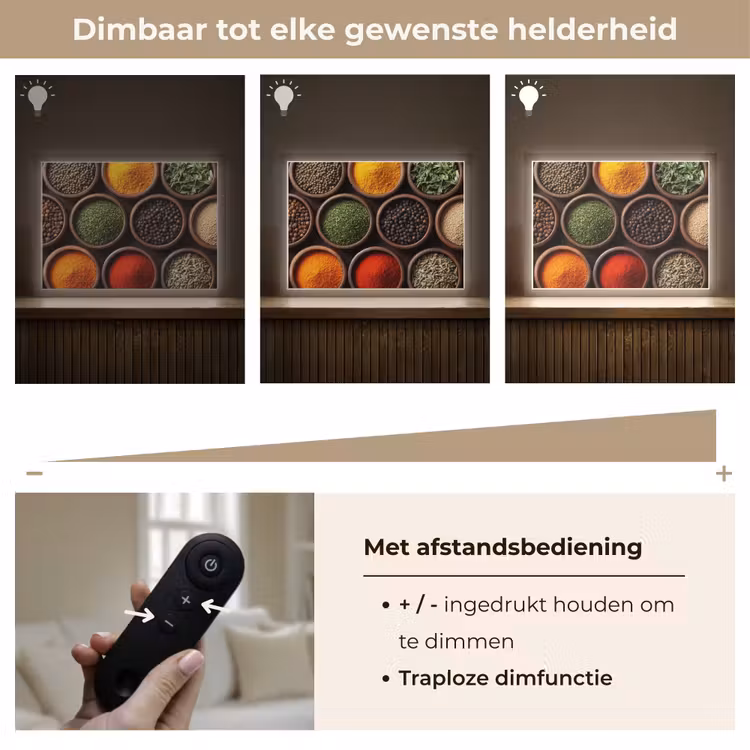 Lightbox - Wandlamp - Bakjes - Hout - Kruiden - Kleurrijk — 9