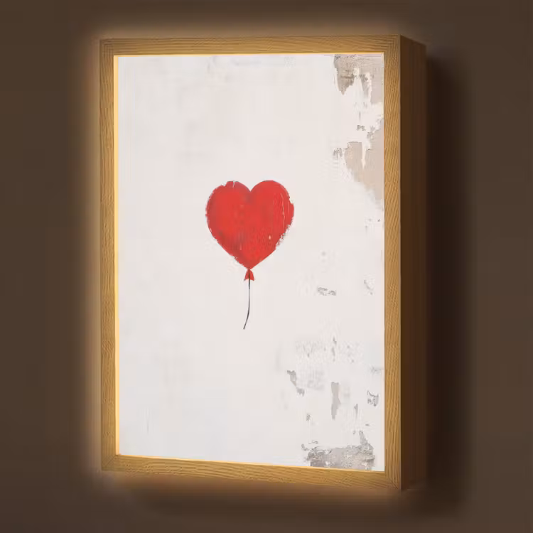 Lightbox - Wandlamp - Ballon - Rood - Hart — 1