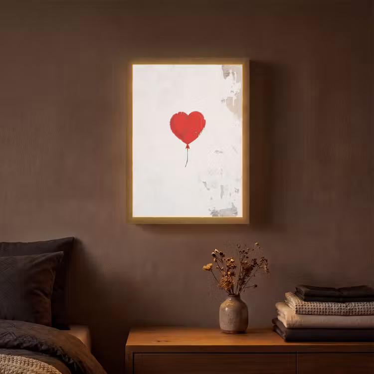 Lightbox - Wandlamp - Ballon - Rood - Hart — 3