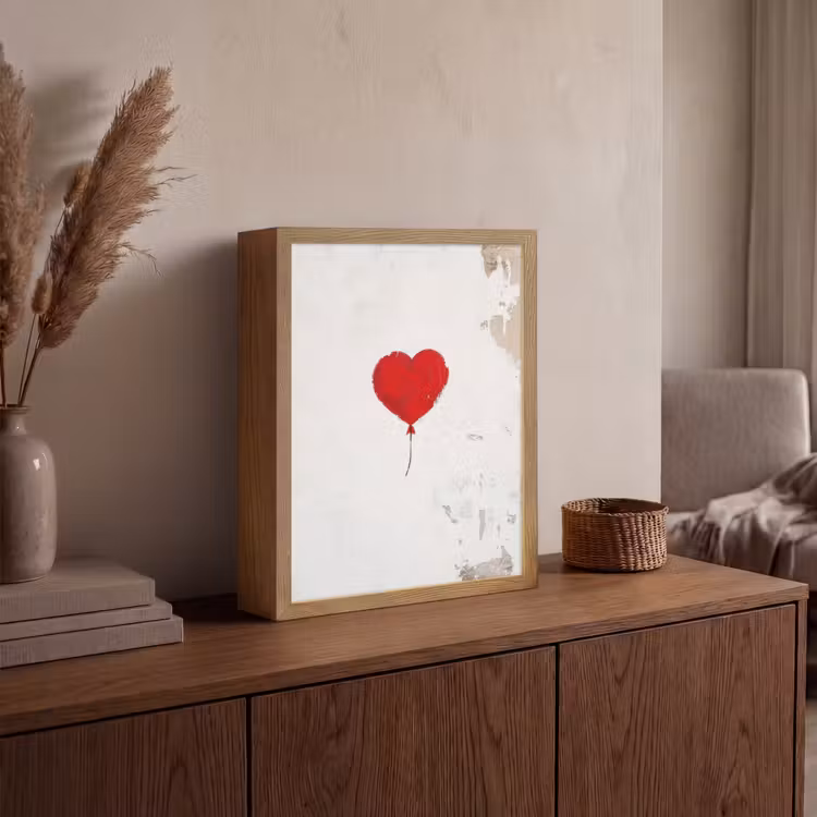 Lightbox - Wandlamp - Ballon - Rood - Hart — 4