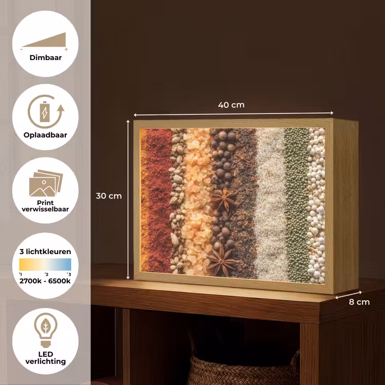 Lightbox - Wandlamp - Banen - Verticaal - Kruiden - Variatie — 10