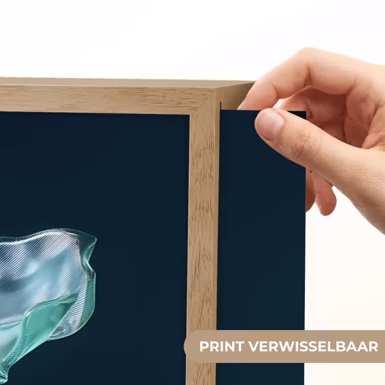 Lightbox - Wandlamp - Bladeren - Bloem - Glazen - Donkerblauw — 5