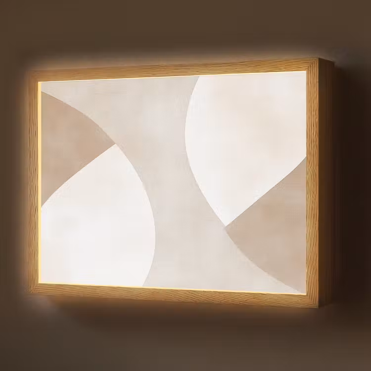 Lightbox - Wandlamp - Bruin - Japandi - Abstract — 1