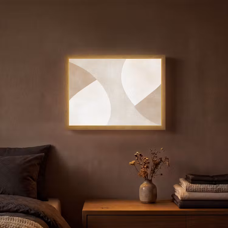 Lightbox - Wandlamp - Bruin - Japandi - Abstract — 3