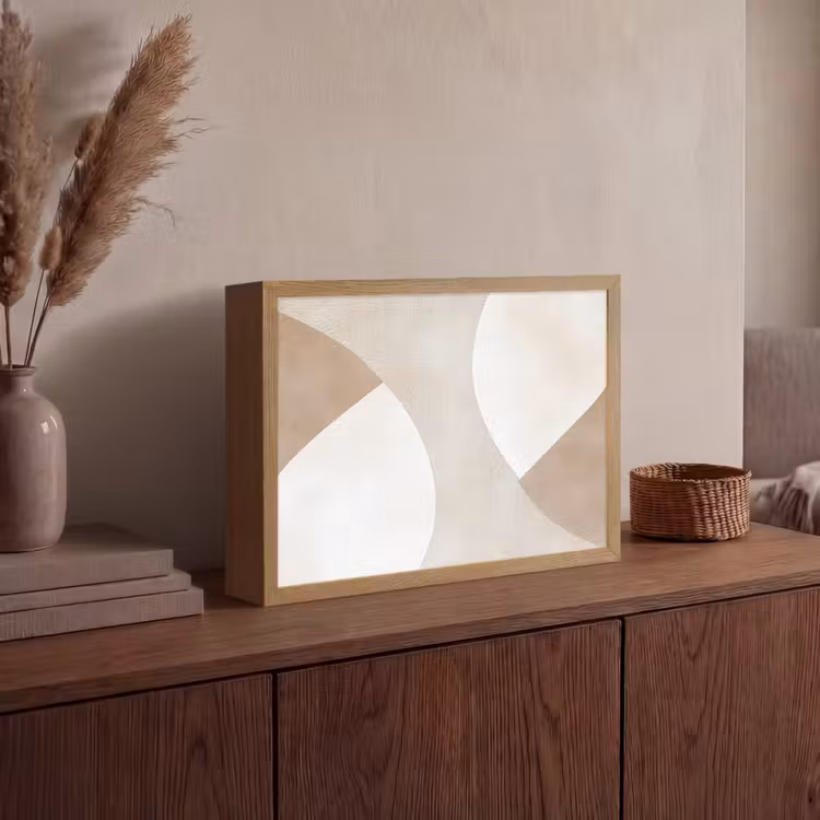 Lightbox - Wandlamp - Bruin - Japandi - Abstract — 4