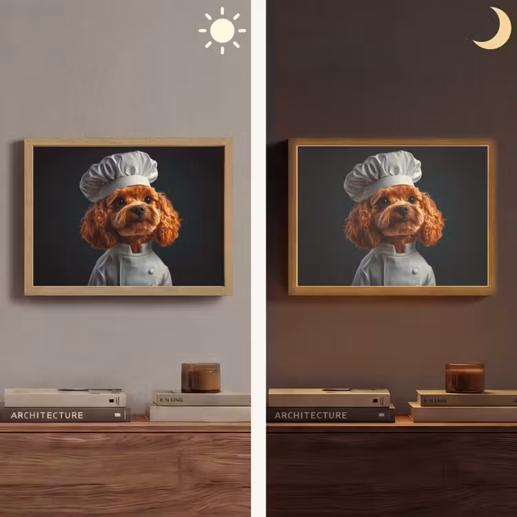 Lightbox - Wandlamp - Bruin - Kok - Hondje — 6