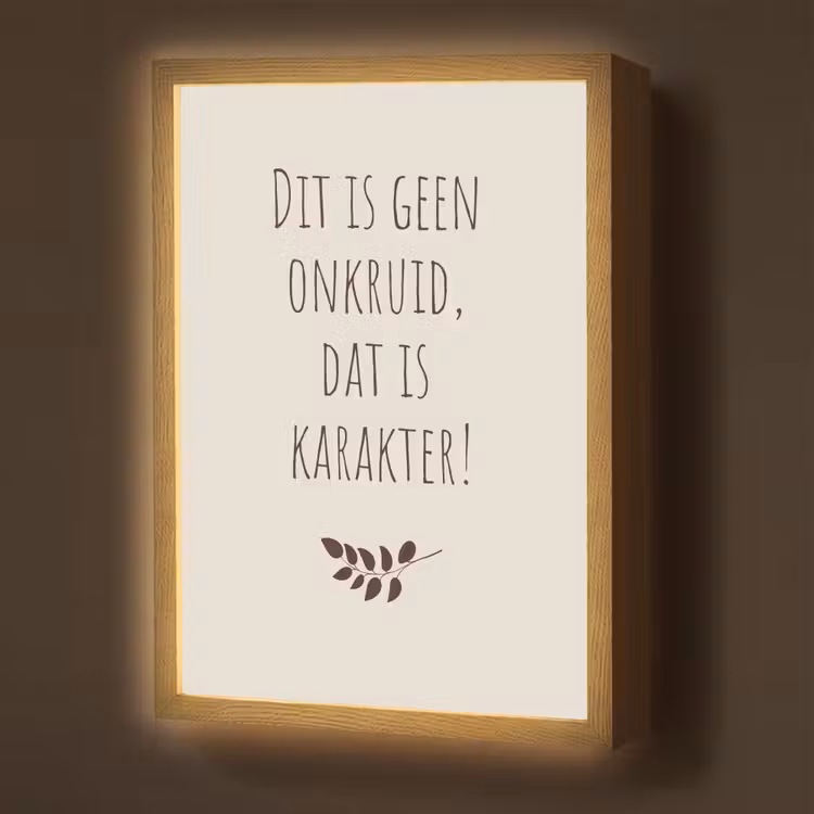 Lightbox - Wandlamp - Bruin - Minimalistisch - Quote - Zomer — 1