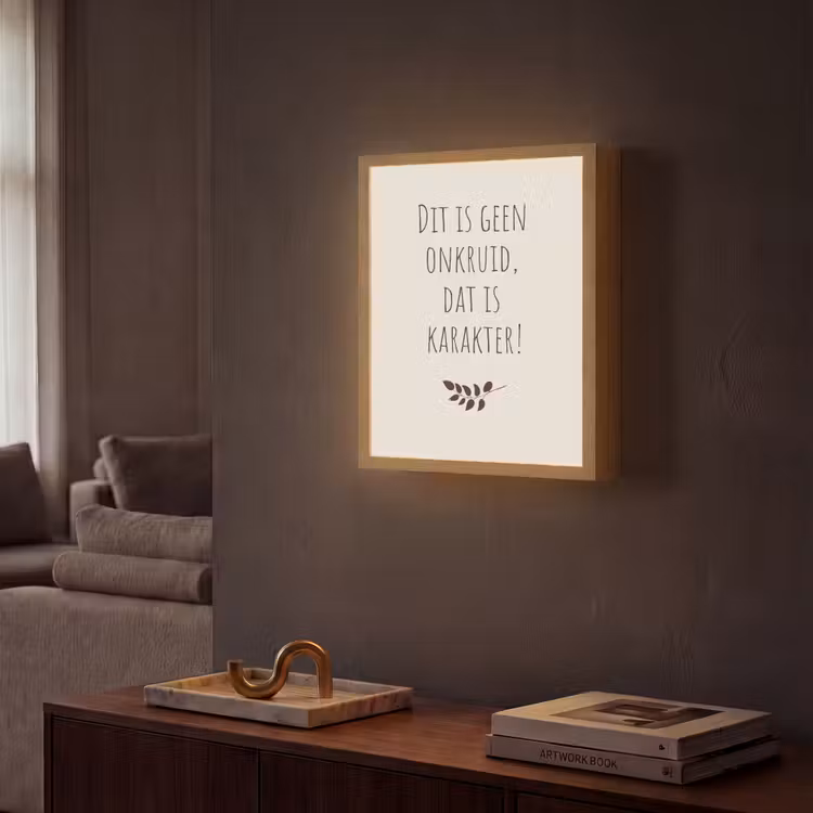 Lightbox - Wandlamp - Bruin - Minimalistisch - Quote - Zomer — 2