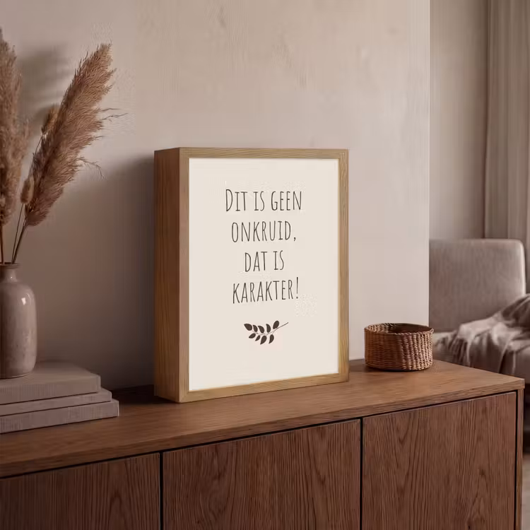 Lightbox - Wandlamp - Bruin - Minimalistisch - Quote - Zomer — 4