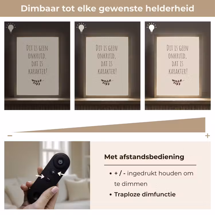 Lightbox - Wandlamp - Bruin - Minimalistisch - Quote - Zomer — 8